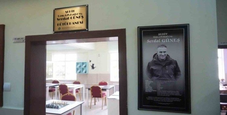 Şehit Serdal Güneş’in adı okula açılan kütüphanede yaşatılacak
