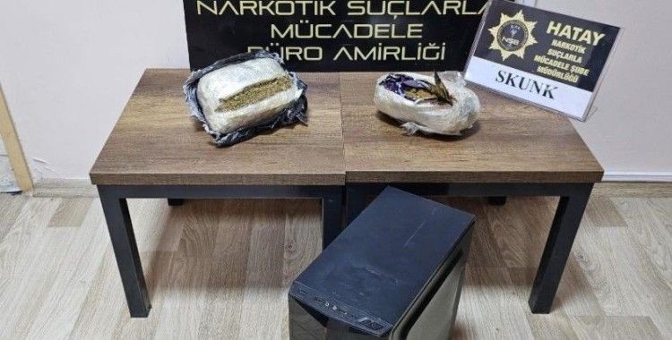 Kargo ile gelen bilgisayar kasasından skunk maddesi ele geçirildi