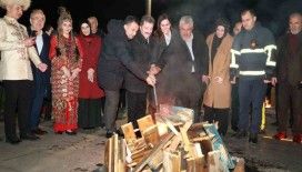 Samsun protokolü Nevruz ateşi yaktı
