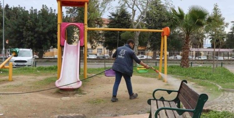 Nazilli Belediyesi’nden parklarda yaz hazırlığı
