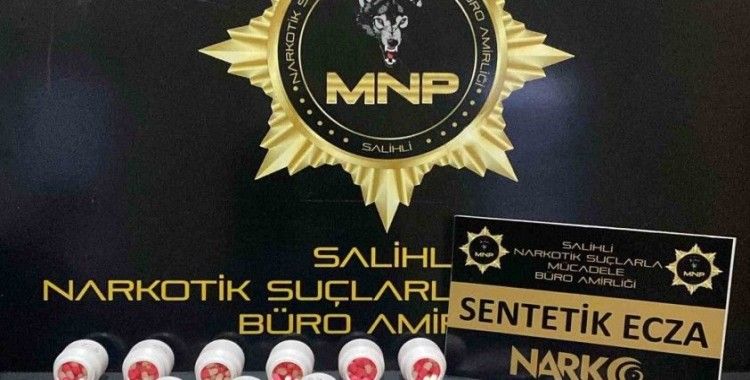 Manisa’da 500 sentetik ecza ele geçirildi
