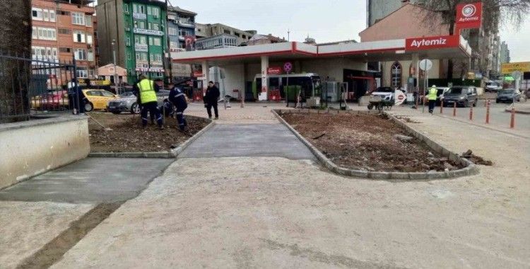 Yaya trafiğinde konforlu hale getiriliyor
