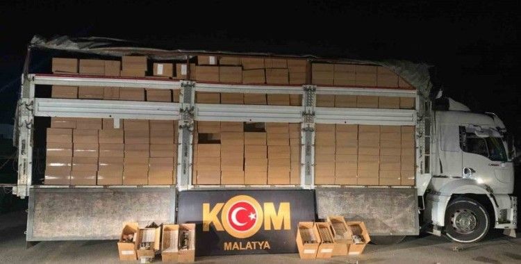 Malatya’da 7 milyon 250 bin adet makaron ele geçirildi

