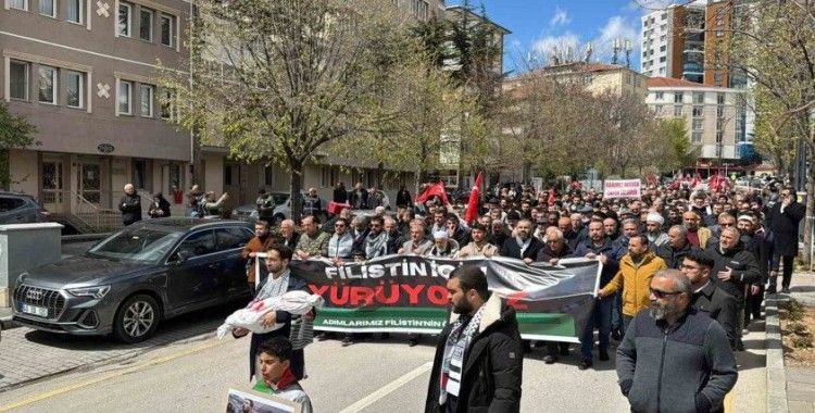 Kırşehir’de Gazze için destek yürüyüşü düzenlendi

