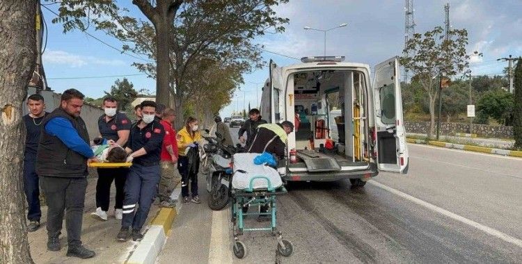 Yola dökülen yağ sebebiyle 2 motosikletli kaza yaptı
