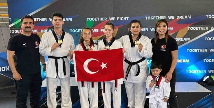 Muğlalı Tekvandocuların Yunanistan’da madalya gururu
