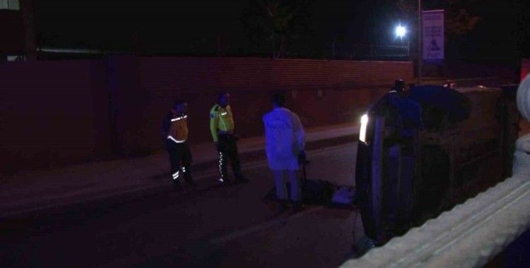 Kartal’da kontrolden çıkan araç yan yattı: 1 ölü
