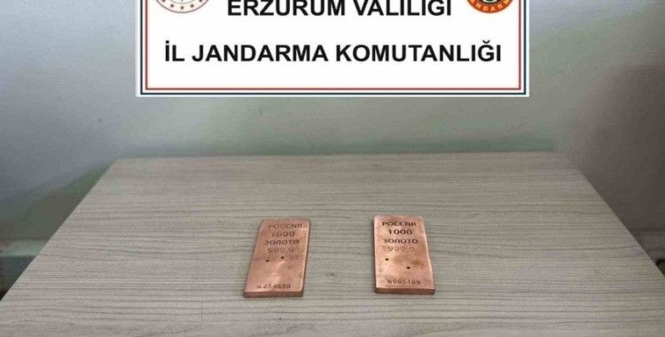 Jandarma Erzurum’da 2 kilo sahte külçe altın ele geçirdi