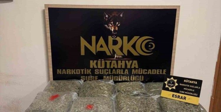 Kütahya’da uyuşturucu operasyonu, 15 kilo 840 gram esrar ele geçirildi