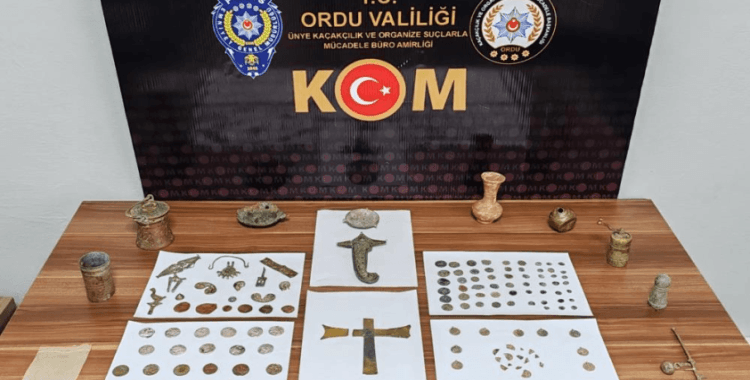 Ordu'da 133 adet tarihi obje ele geçirildi