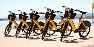 Atakum sahilinde pedal destekli elektrikli bisikletler hizmete girdi
