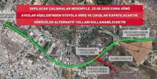 Avcılar gişeleri çalışma nedeniyle araç trafiğine kapatıldı
