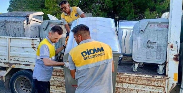 Didim’de eskiyen konteynerler yenileniyor
