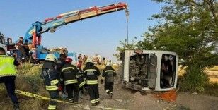 Bayram sabahı otobüs kazası: 1 ölü, 10'u ağır 26 kişi yaralandı