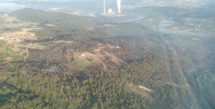 Bursa’daki yangın söndürüldü, yeşil orman griye döndü
