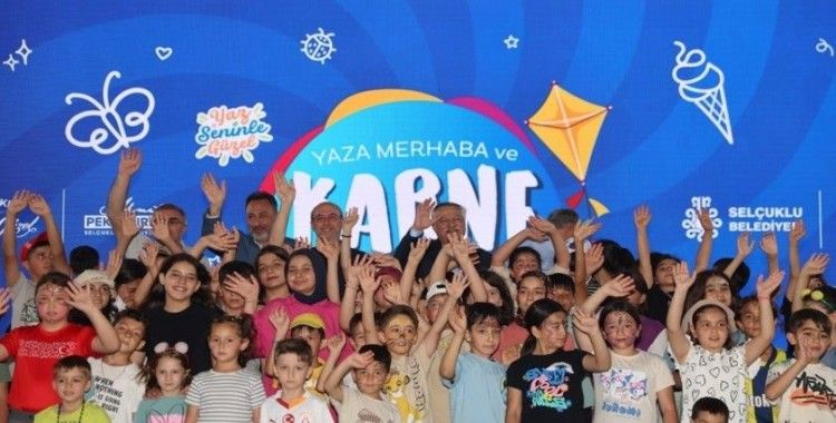 Çocuklar Yaza Merhaba Karne Şenliği’nde doyasıya eğlendi
