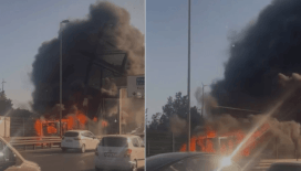 İstanbul Bahçelievler'de metrobüs yangını: Seferler durduruldu