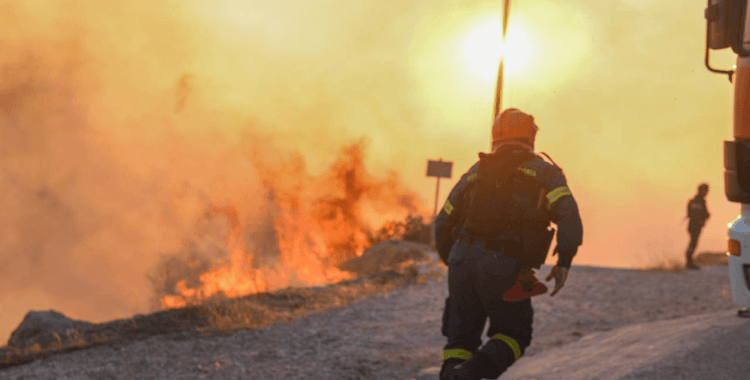 Yunanistan'da hafta sonu çıkan yangınlarda 40 bin dönümün üzerinde alan yandı