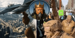 Trump'tan 'Kral Trump' temalı yapay zeka videosu: Savaş uçağından dışkı yağdırıyor