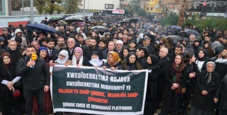 Rojava'ya dönük saldırılar Mardin ve Şırnak'ta protesto edildi