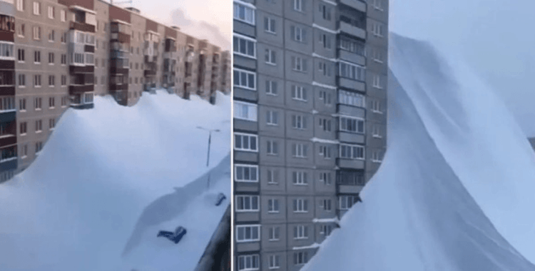 Kamçatka’da kar esareti: Binalar kar altında kayboldu