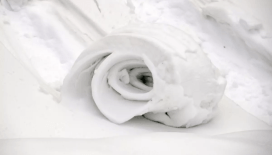 Görüntü Türkiye'den! Doğada ender oluşan kar ruloları oluştu