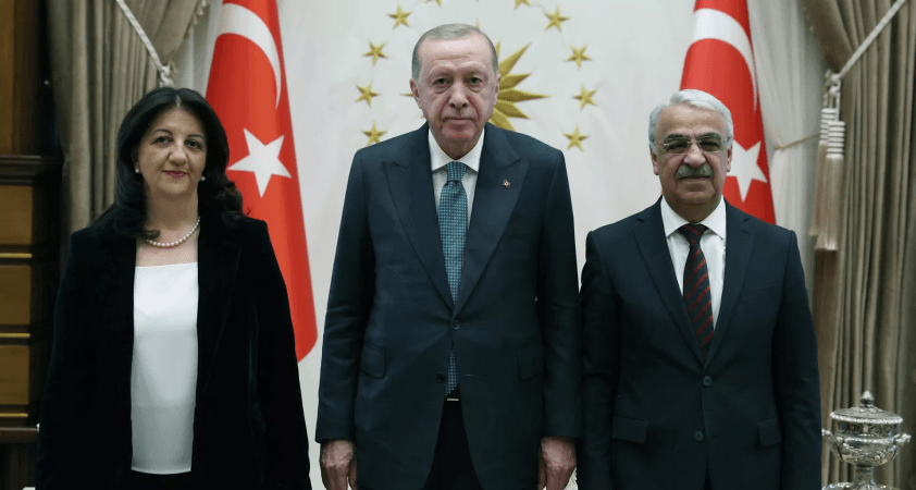 Cumhurbaşkanı Erdoğan, DEM Parti Heyeti arasında görüşme başladı