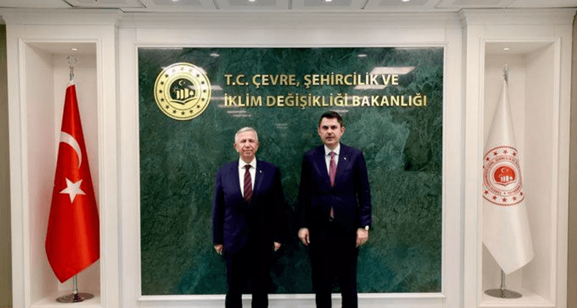 Bakan Kurum, Ankara Büyükşehir Belediye Başkanı Mansur Yavaş’ı kabul etti: 'Ortak akılla çalışmaya devam'